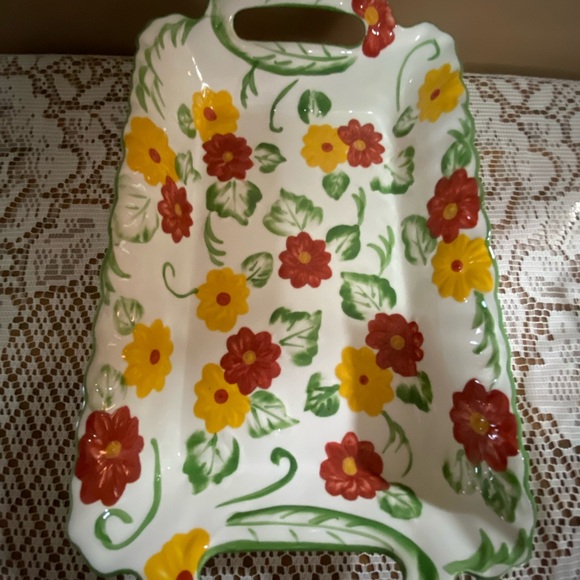 Temptations by Tara. Floral embroidery bake/serveware. 13 x 8 x 3”. 1.5 quarts. - Picture 3 of 8